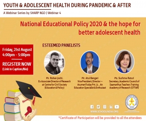 Webinar on National Educational Policy 2020 & the Hope for better Adolescent Health